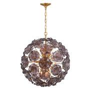 Esme 9 Light 22.5" Chandelier in Aged Brass