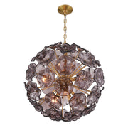 Esme 9 Light 22.5" Chandelier in Aged Brass