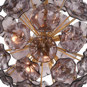 Esme 9 Light 22.5" Chandelier in Aged Brass