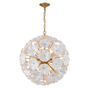 Esme 9 Light 22.5" Chandelier in Aged Brass