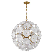 Esme 9 Light 22.5" Chandelier in Aged Brass