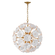 Esme 9 Light 22.5" Chandelier in Aged Brass