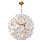 Esme 9 Light 22.5" Chandelier in Aged Brass