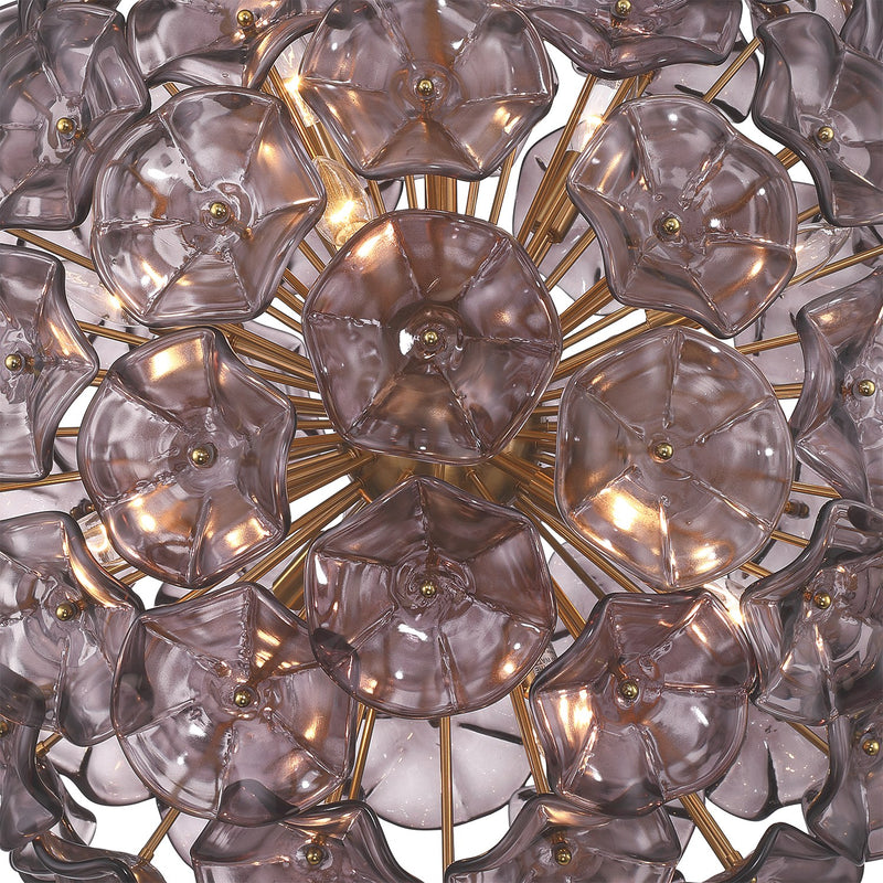 Esme 12 Light 28" Chandelier in Aged Brass