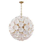 Esme 12 Light 28" Chandelier in Aged Brass