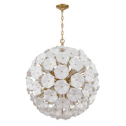 Esme 12 Light 28" Chandelier in Aged Brass