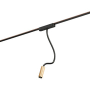 Continuum Track Reading Light in Black / Gold