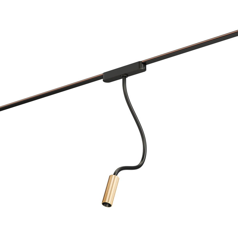 Continuum Track Reading Light in Black / Gold