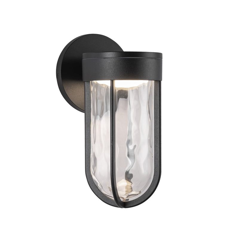 Davy 11" Outdoor Wall Light in Black