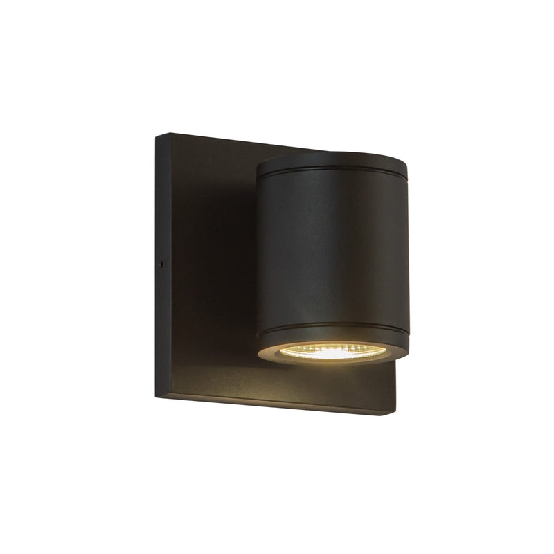 Nordic 4" Outdoor Wall Light, 2" Diameter in Black