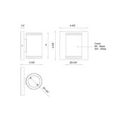 Nordic 4" Outdoor Up/Down Wall Light, 2" Diameter in White