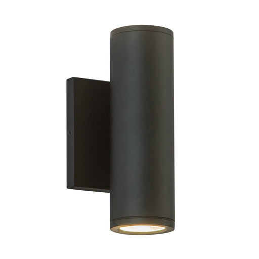 Nordic 8" Outdoor Up/Down Wall Light, 2" Diameter in Black
