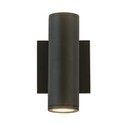Nordic 8" Outdoor Up/Down Wall Light, 2" Diameter in Black
