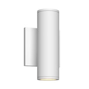 Nordic 8" Outdoor Up/Down Wall Light, 2" Diameter in White