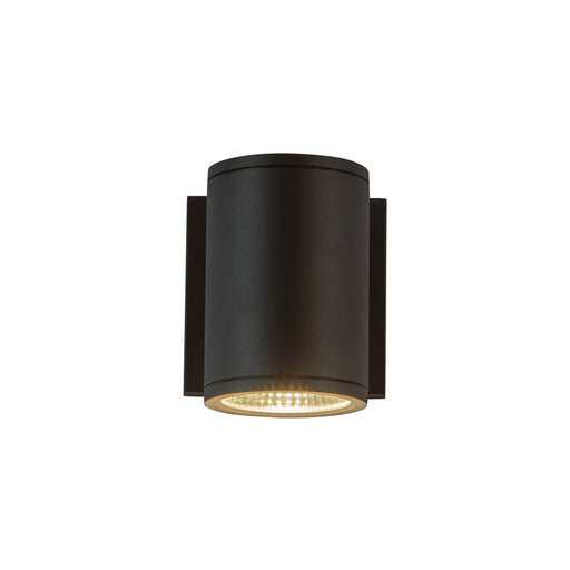 Nordic 5" Outdoor Wall Light, 3" Diameter in Black
