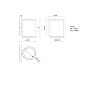 Nordic 5" Outdoor Wall Light, 3" Diameter in White