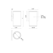 Nordic 7" Outdoor Wall Light, 3" Diameter in White