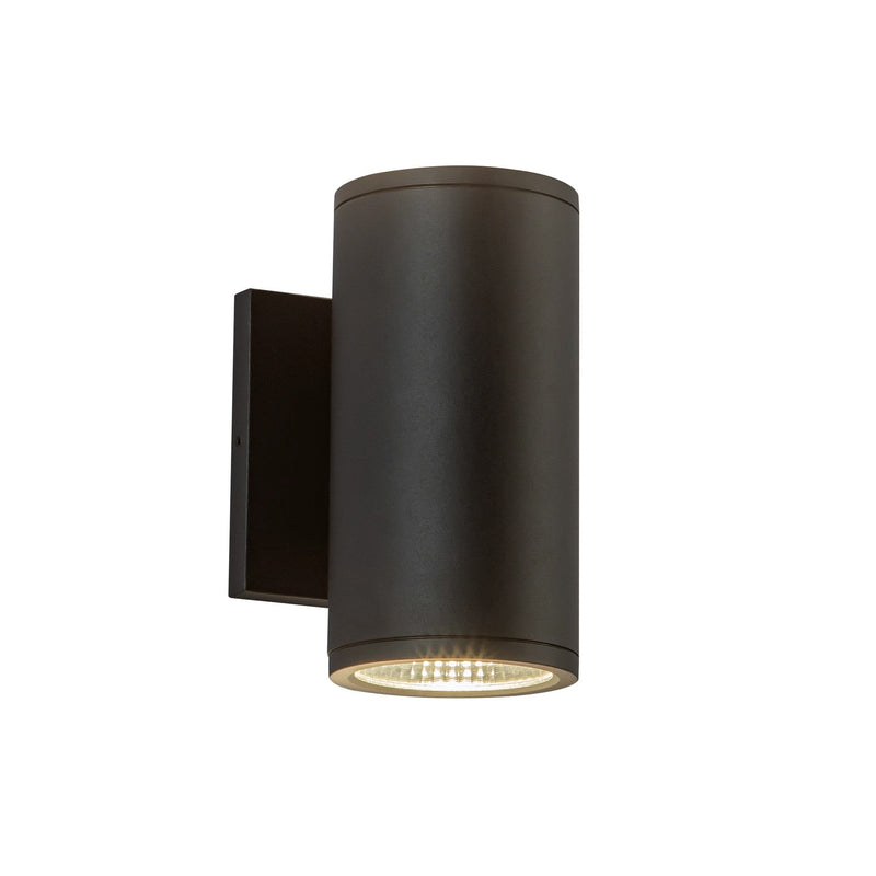 Nordic 7" Outdoor Up/Down Wall Light, 3" Diameter in Black