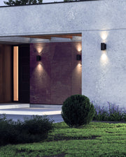 Nordic 7" Outdoor Up/Down Wall Light, 3" Diameter in Black