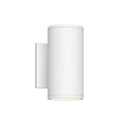 Nordic 7" Outdoor Up/Down Wall Light, 3" Diameter in White