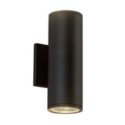 Nordic 10" Outdoor Up/Down Wall Light, 3" Diameter in Black