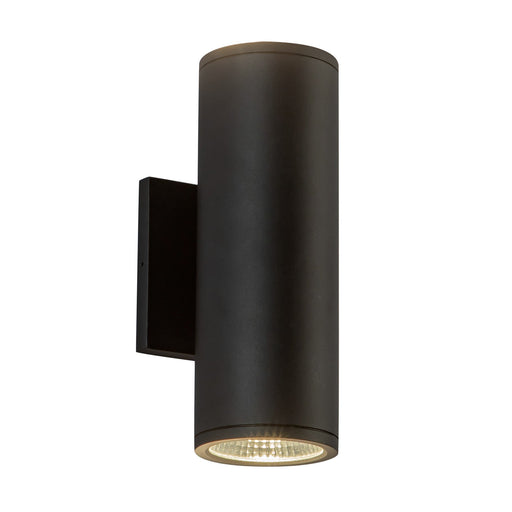 Nordic 10" Outdoor Up/Down Wall Light, 3" Diameter in Black