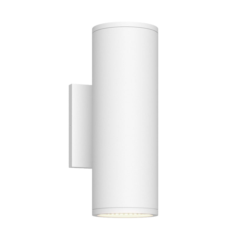 Nordic 10" Outdoor Up/Down Wall Light, 3" Diameter in White
