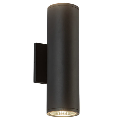 Nordic 12" Outdoor Up/Down Wall Light, 3" Diameter in Black