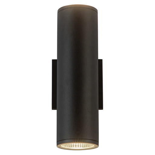 Nordic 12" Outdoor Up/Down Wall Light, 3" Diameter in Black
