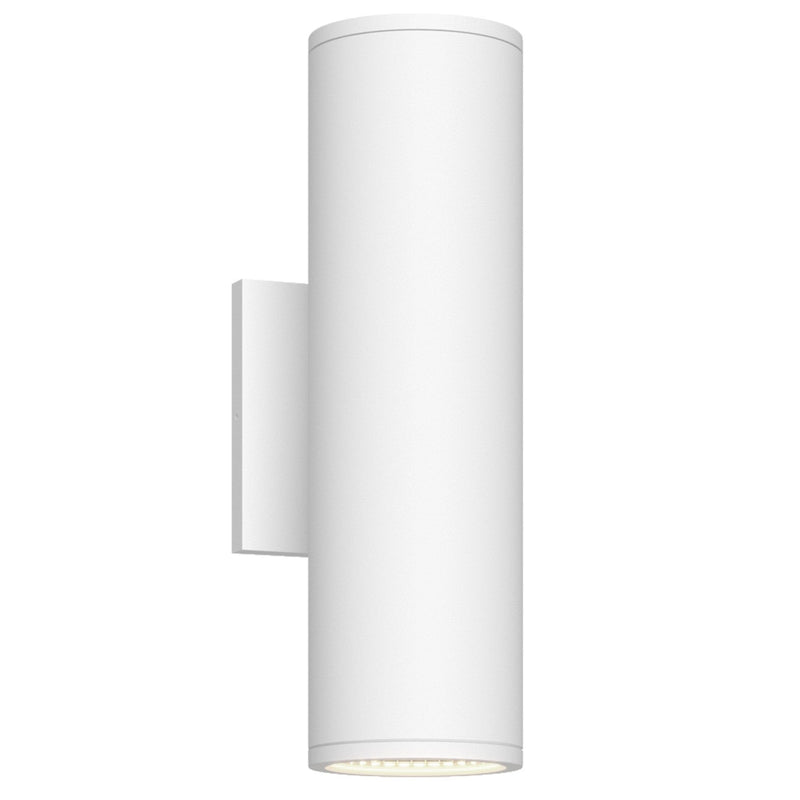 Nordic 12" Outdoor Up/Down Wall Light, 3" Diameter in White