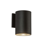Nordic 7" Outdoor Wall Light, 5" Diameter in Black