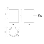 Nordic 7" Outdoor Wall Light, 5" Diameter in White