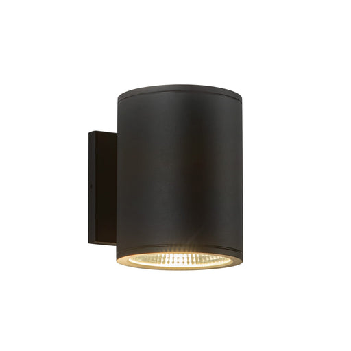 Nordic 6" Outdoor Up/Down Wall Light, 5" Diameter in Black