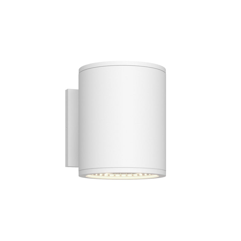 Nordic 6" Outdoor Up/Down Wall Light, 5" Diameter in White