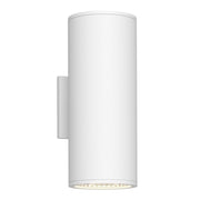 Nordic 12" Outdoor Up/Down Wall Light, 5" Diameter in White