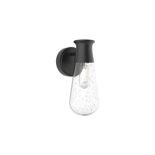 Marcel 5" Outdoor Wall Light in Clear Bubble Glass/Textured Black