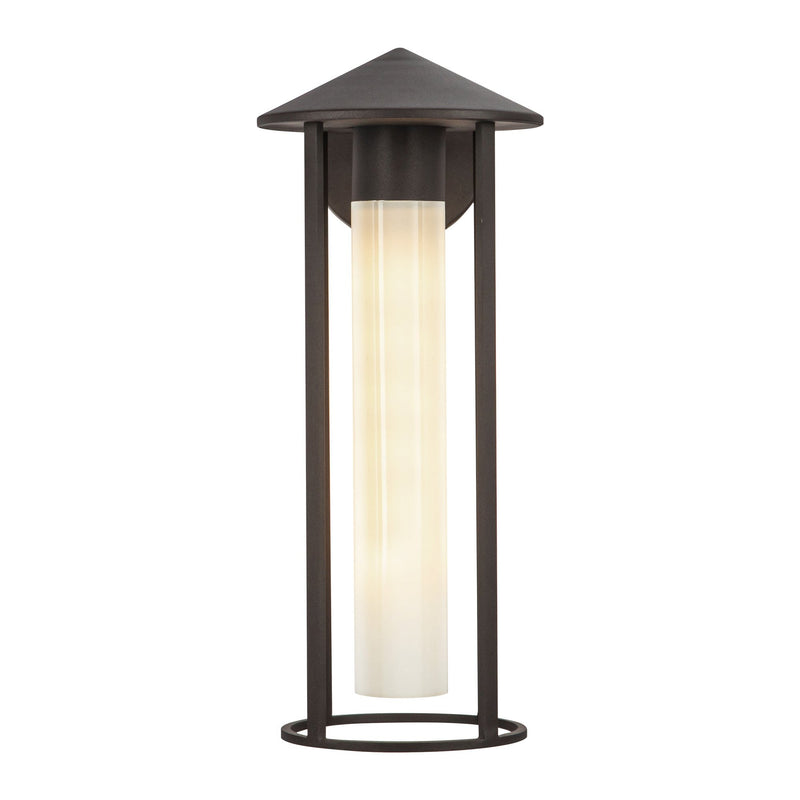 Tenko 18" Outdoor Wall Light in Bronze/Glossy Opal Glass