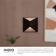 Indio 7" Outdoor Wall Light in Brushed Nickel