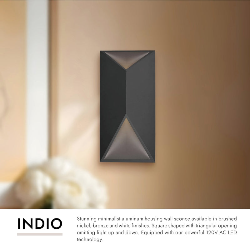 Indio 12" Outdoor Wall Light in White