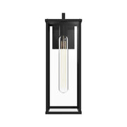 Brentwood 17" Outdoor Wall Light in Clear Glass/Textured Black
