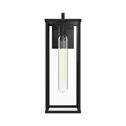 Brentwood 17" Outdoor Wall Light in Clear Glass/Textured Black