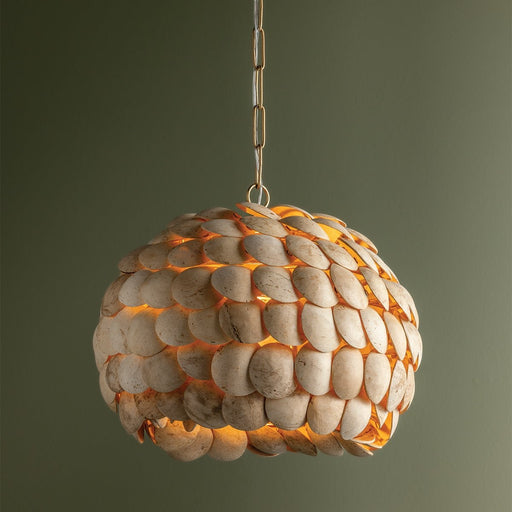 Edric Pendant in Vintage Gold Leaf