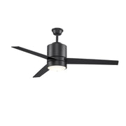 Finnley 3-Blade 52" Ceiling Fan in Black