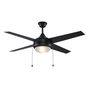 Cappleman 4-Blade 52" Ceiling Fan in Black