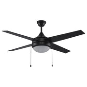 Cappleman 4-Blade 52" Ceiling Fan in Black