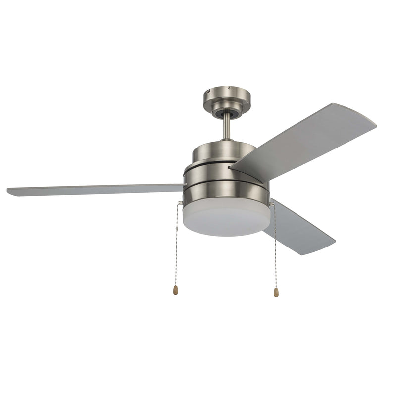 Schoolhouse 3-Blade 52" Ceiling Fan in Brushed Nickel