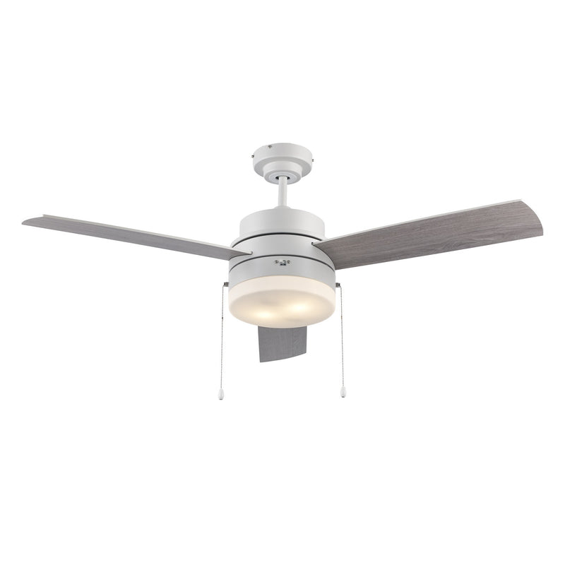 Schoolhouse 3-Blade 52" Ceiling Fan in White