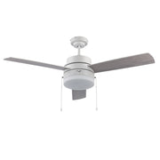 Schoolhouse 3-Blade 52" Ceiling Fan in White