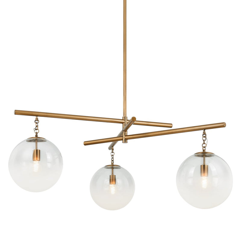 Wade 3-Light Chandelier in Patina Brass