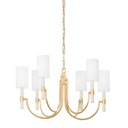 Gustine 6-Light Chandelier in Vintage Gold Leaf